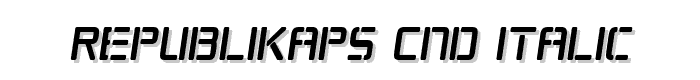 Republikaps Cnd Italic font
